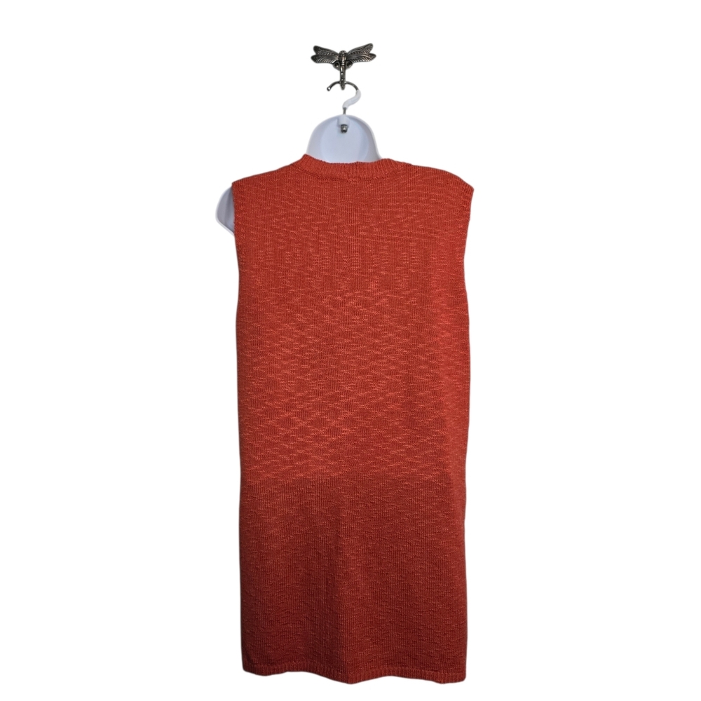 Women's Boho Sleeveless Knit Sweater Tank Top Sleeveless Side Slit M - Picture 3 of 13